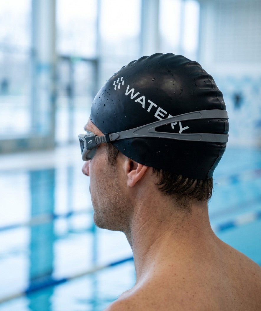 Watery Schwimmbrille für Freizeitschwimmer - Raven Active - Grau (Smoke Scheiben)
