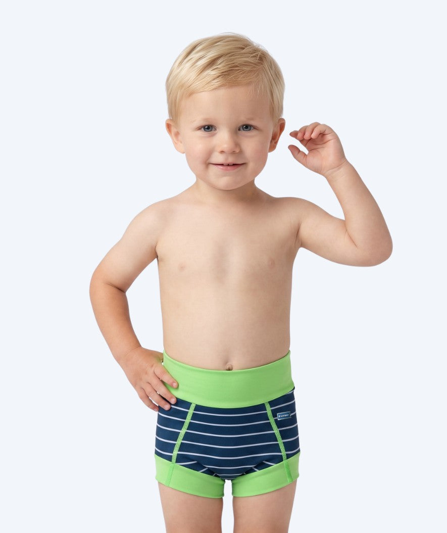 Watery Schwimmwindelhosen für Kinder - Neoprene Swim Nappy - Green Stripes