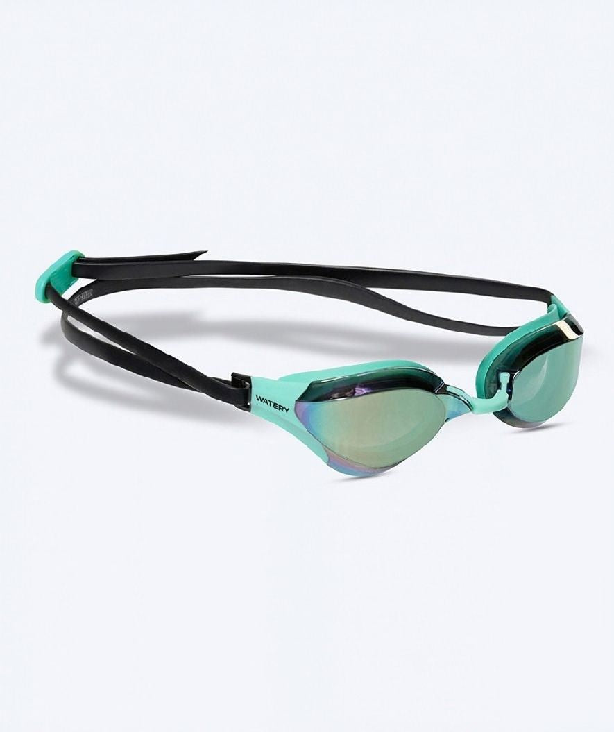 Watery Elite Schwimmbrillen - Rattle Pro Mirror - Grün/grün