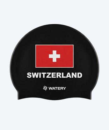 Watery Badekappe - Switzerland - Schwarz