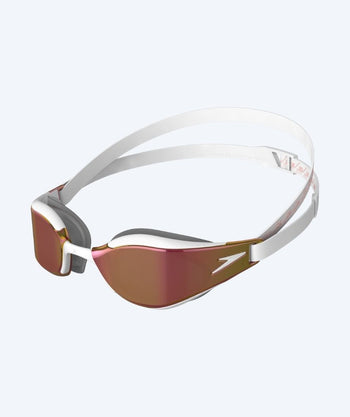 Speedo Elite Schwimmbrillen - Fastskin Hyper Elite Mirror - Gold/Weiß