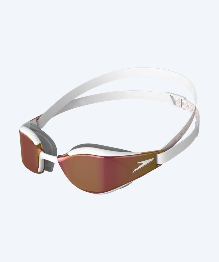 Speedo Elite Schwimmbrillen - Fastskin Hyper Elite Mirror - Gold/Weiß