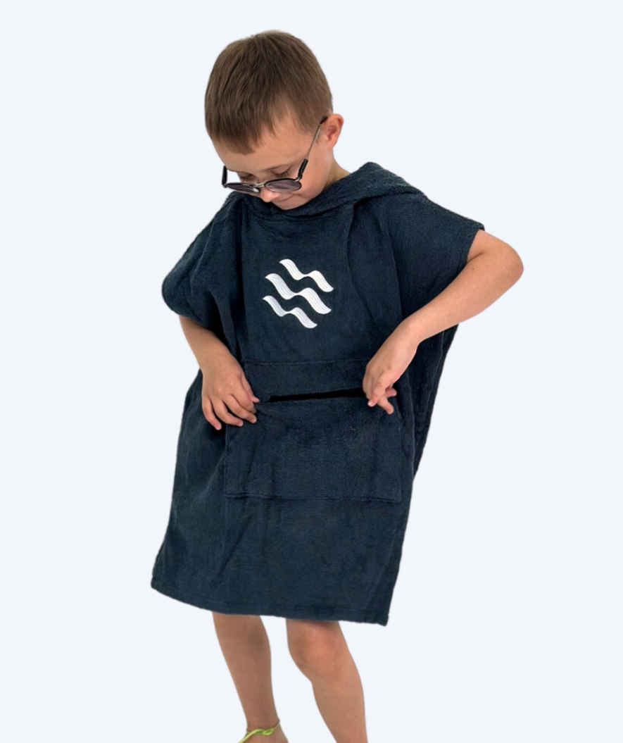 Watery Badeponcho für Kinder (1-6) - Baumwolle - Donkerblau