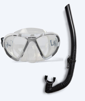 Watery Combo Schnorchelset für Erwachsene (ab 15 Jahre) - Rudder Camo/Itzel - Klar/Schwarz