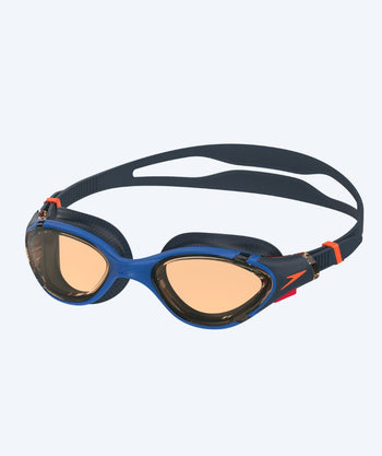 Speedo Schwimmbrille für Freizeitschwimmer - Biofuse 2.0 - Dunkelblau/orange