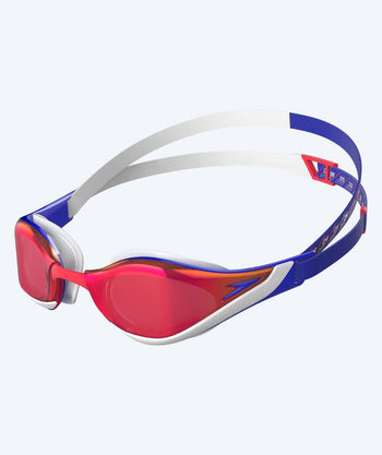 Speedo Elite Schwimmbrillen - Fastskin Pure Focus Mirror - Rot/Blau