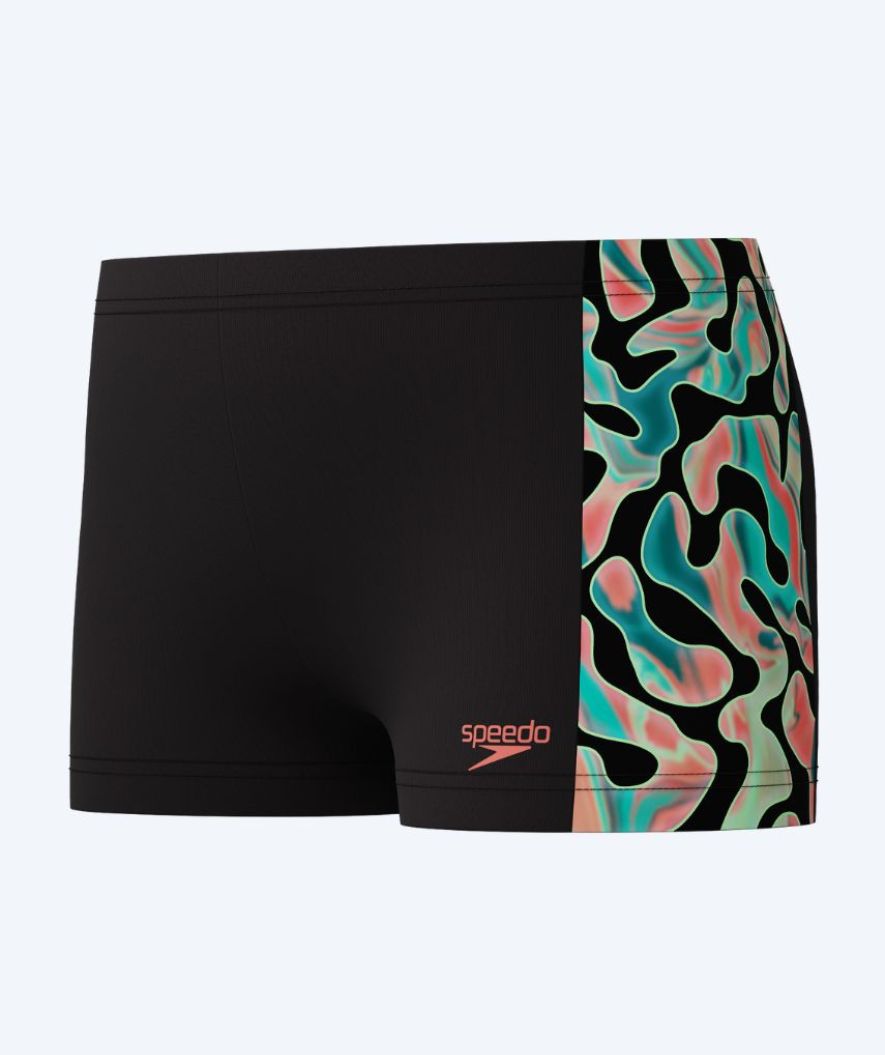 Speedo aquashorts til drenge - Digital Panel - Sort/grøn
