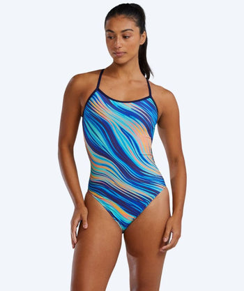 TYR Badeanzug für Damen - Riptidal Trinityfit - Blau/Orange