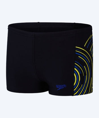 Speedo Aquashorts für Jungen - Plastisol Placement - Schwarz/Blau/Gelb