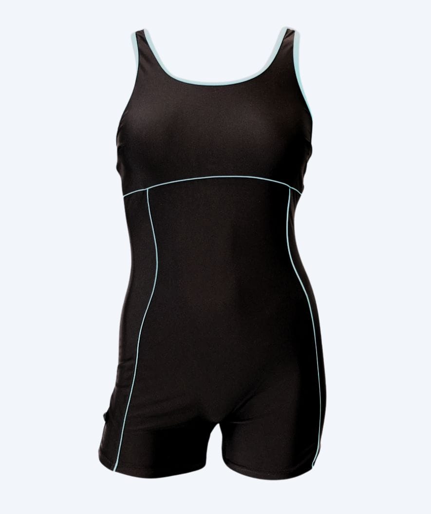 Mirou Badeanzug mit Bein für Damen - 244S - Hellblau/Schwarz