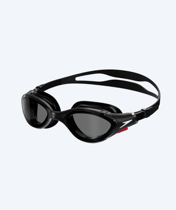 Speedo Schwimmbrille für Freizeitschwimmer - Biofuse Flexiseal - Schwarz (Smoke Scheiben)