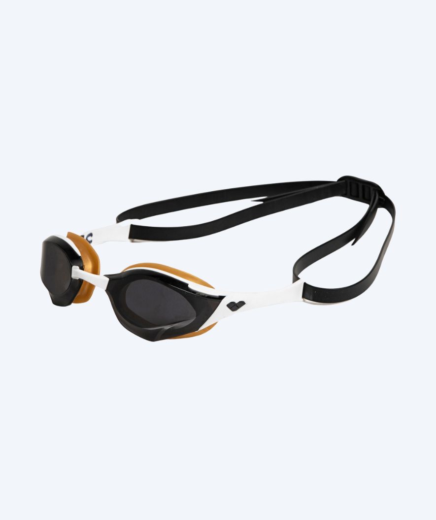 Arena Schwimmbrille - Cobra Edge SWIPE - Weiß/Gold (Smoke Scheiben)
