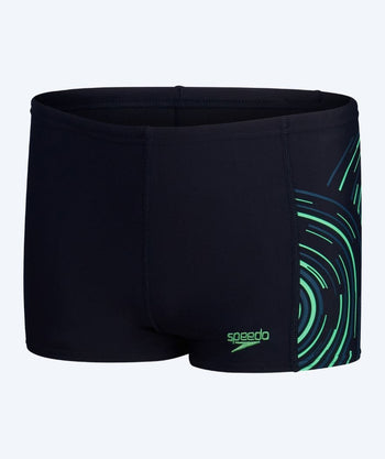 Speedo Aquashorts für Jungen - Plastisol Placement - Schwarz/Grün