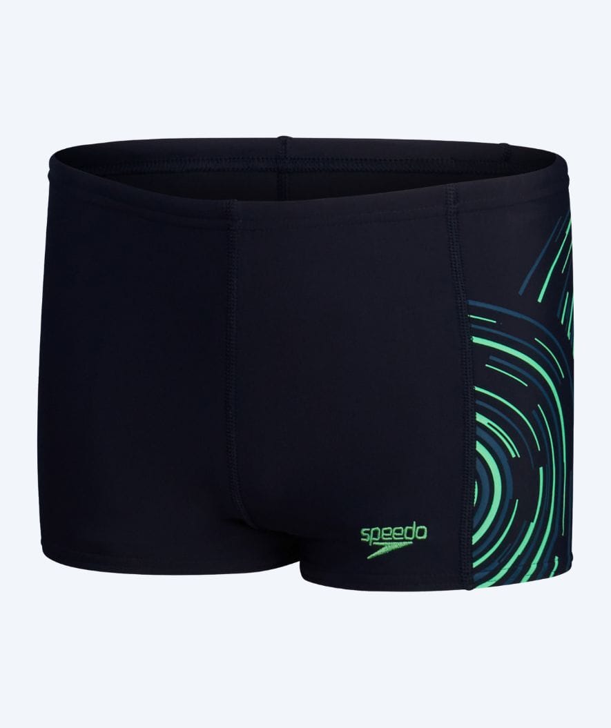 Speedo aquashorts til drenge - Plastisol Placement - Sort/grøn