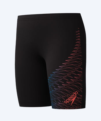 Speedo lange Badehose für Jungen - Medley Logo - Schwarz/rosa