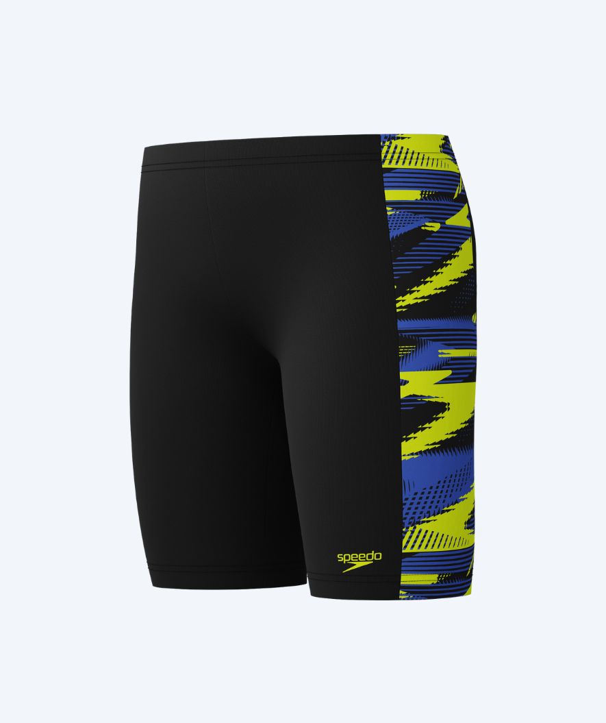 Speedo lange Badehose für Jungen - Hyperboom Panel - Schwarz/Gelb
