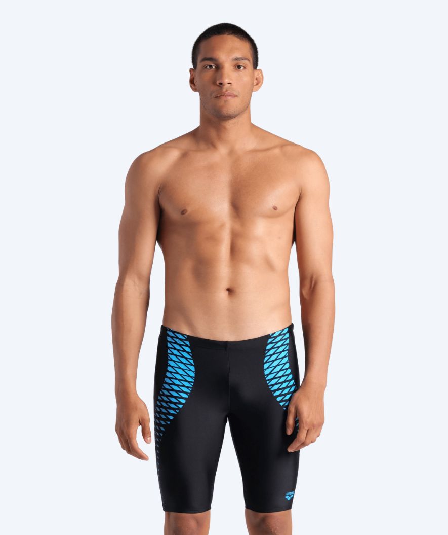 Arena lange Badehose für Herren - Openings - Schwarz/hellblau