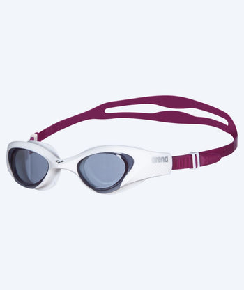 Arena Schwimmbrille für Damen - The One - Weiß/lila (Smoke Scheiben)