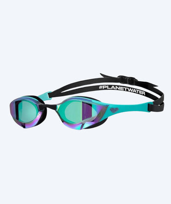 Arena Elite Schwimmbrillen - Cobra Edge SWIPE Mirror - Schwarz/türkis