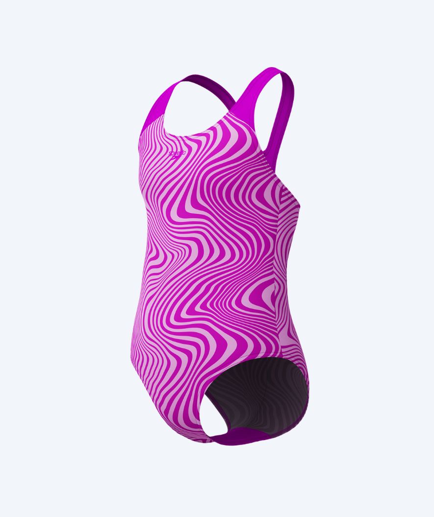 Speedo badedragt til piger - Allover Digital Splashback - Pink
