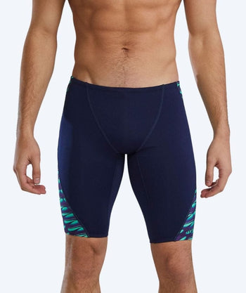 TYR lange Badehose für Herren - Evolved Blade Splice - Donkerblau/Grün
