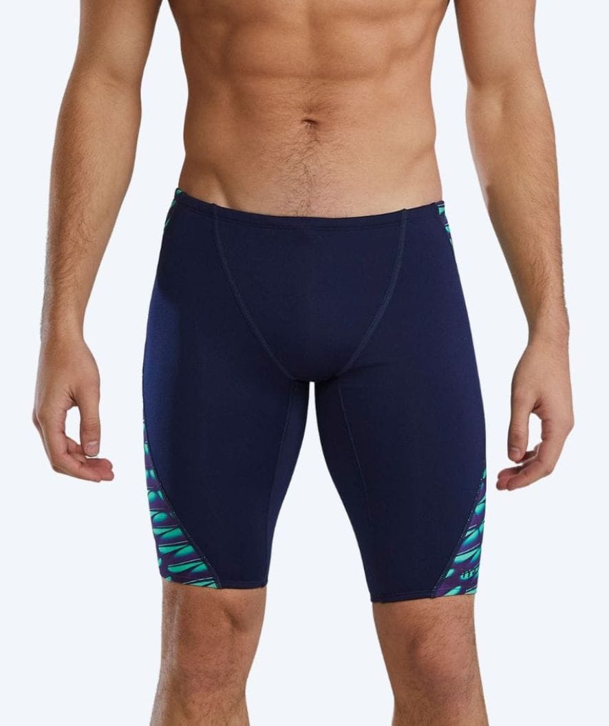 TYR lange Badehose für Herren - Evolved Blade Splice - Donkerblau/Grün