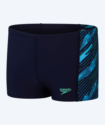 Speedo Aquashorts für Jungen - Hyperboom Panel - Dunkelblau/Grün