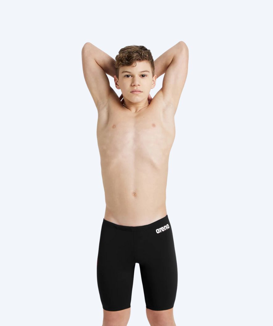 Arena lange Badehose für Jungen - Team Solid - Schwarz