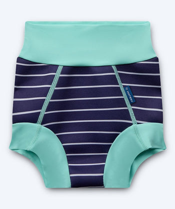 Watery Schwimmwindelhosen für Kinder - Neoprene Swim Nappy - Turquoise Stripes