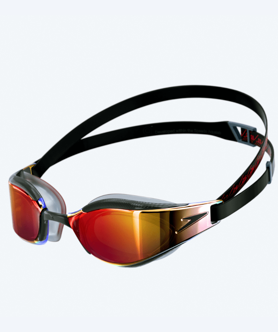 Speedo Elite Schwimmbrillen - Fastskin Hyper Elite Mirror - Schwarz/gold