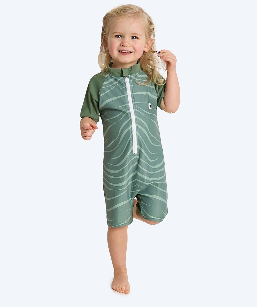 Watery UV Anzug für Kinder - Fjord Kurzarm Rashguard - Grün