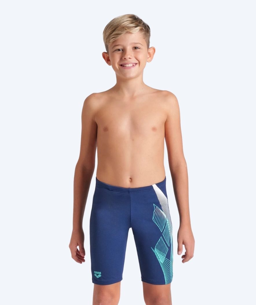 Arena lange Badehose für Jungen - Sea Water - Dunkelblau