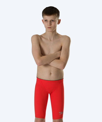 Speedo Wettkampf Badehose für Jungen - LZR Element - Rot/Silber (Limited 2026)