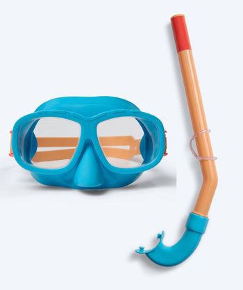 Watery Combo Schnorchelset für Kinder (4-10) - Wyre - Blau/Orange