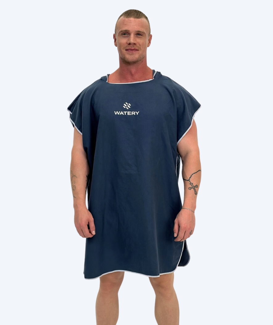 Watery Badeponcho für Erwachsene - Mikrofaser - Donkerblau