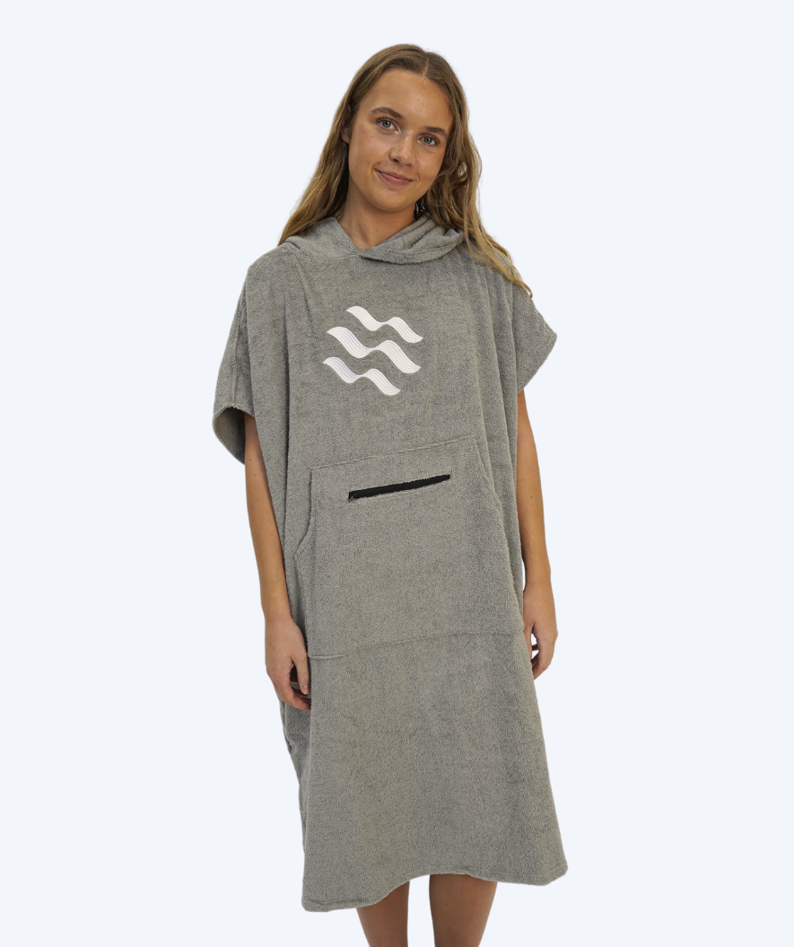 Watery Badeponcho für Erwachsene - Baumwolle - Grau