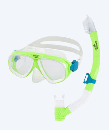 Speedo Combo Schnorchelset für Junioren (6-16) - Adventure - Grün/Klar