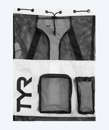 TYR Netzbeutel zum Schwimmen - Big Mesh Mummy 40L - Weiß/schwarz