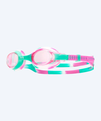 TYR Schwimmbrille für Kinder - Swimple - Grün/rosa