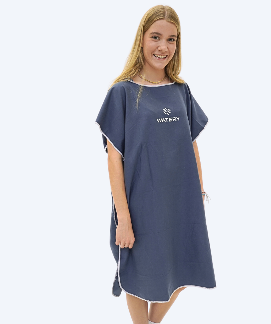 Watery Badeponcho für Erwachsene - Mikrofaser - Donkerblau