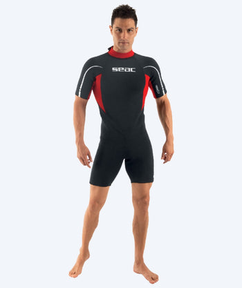 SEAC Neoprenanzug für Herren - Relax Short (2,2mm) - Schwarz/Rot