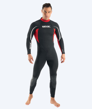 SEAC Neoprenanzug für Herren - Relax Long (2,2mm) - Schwarz/Rot