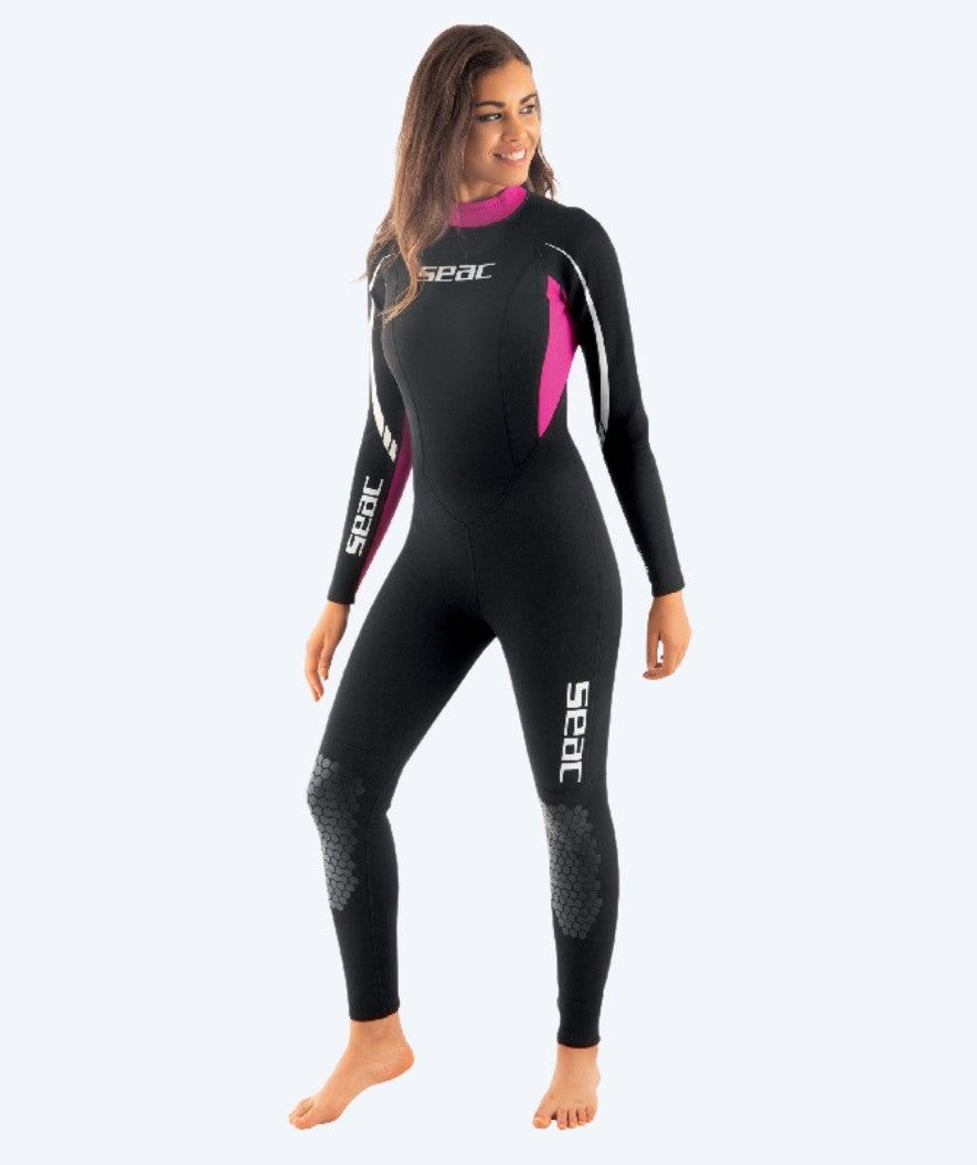 SEAC Neoprenanzug für Damen - Relax Long (2,2mm) - Schwarz/Rosa