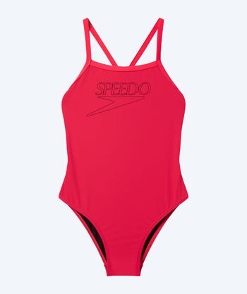 Speedo Badeanzug für Mädchen - Endurance Logo Thinstrap - Hellrosa