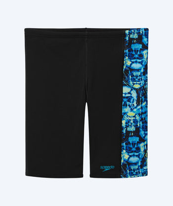 Speedo lange Badehose für Jungen - Print Panel - Schwarz/blau