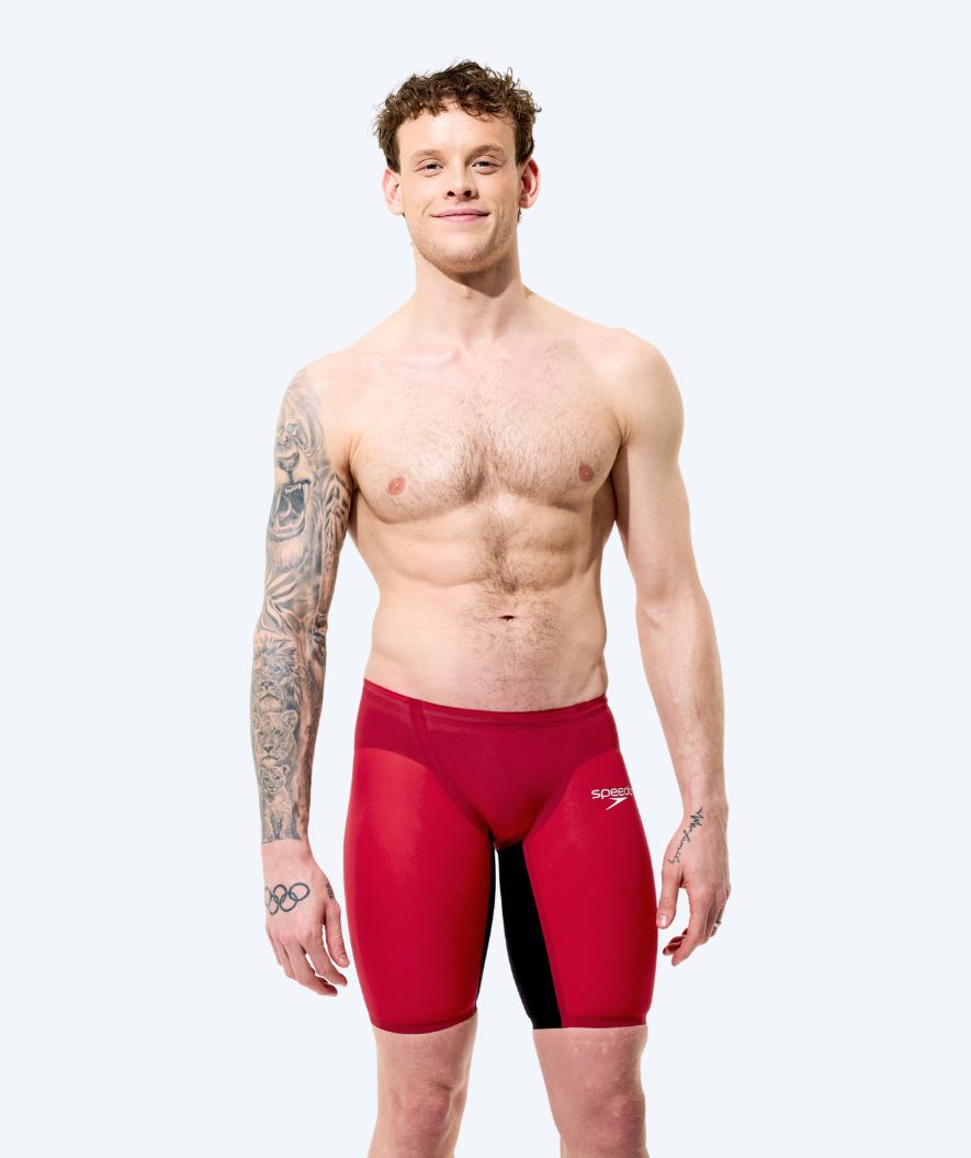 Speedo Wettkampf Badehose für Herren - LZR Pure Valor 2.0 - Dunkelrot/schwarz