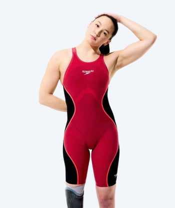 Speedo Wettkampf Badeanzug für Damen - LZR Pure Intent 2.0 - Dunkelrot/schwarz