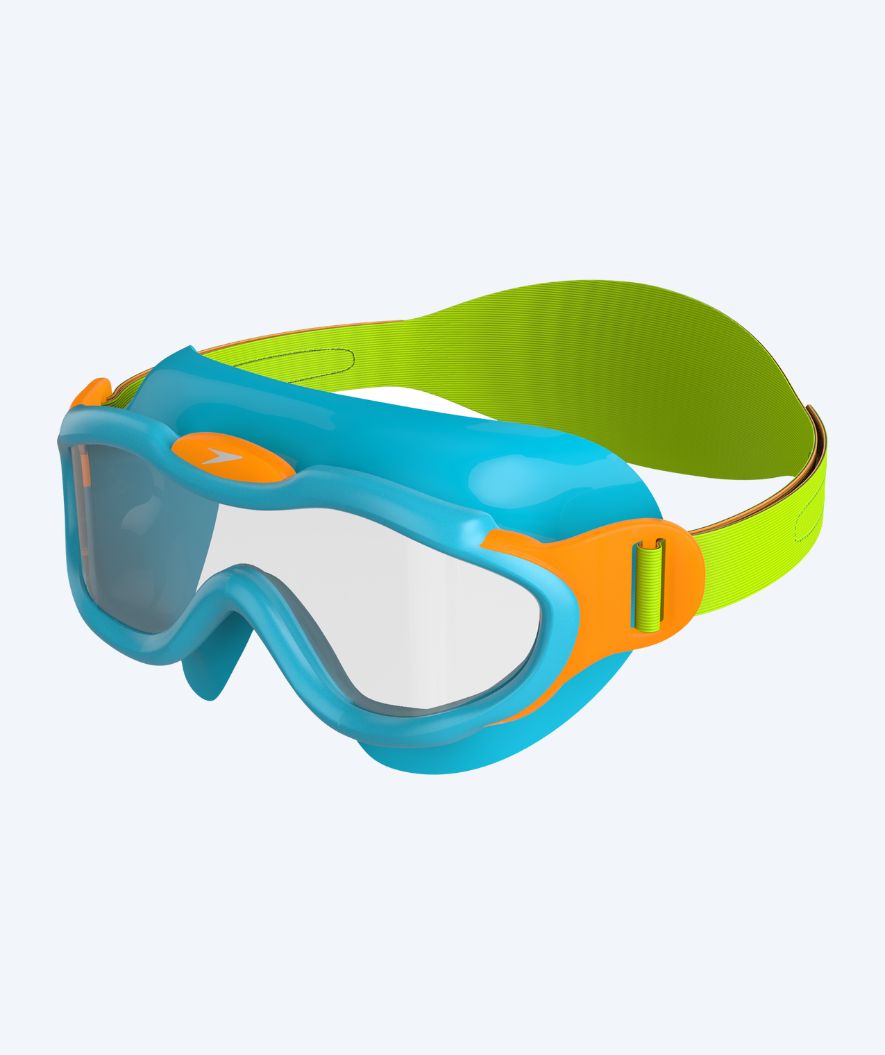 Speedo Schwimmbrille für Kinder (1-3) - Sea Squad Mask - Hellblau/Hellgrün