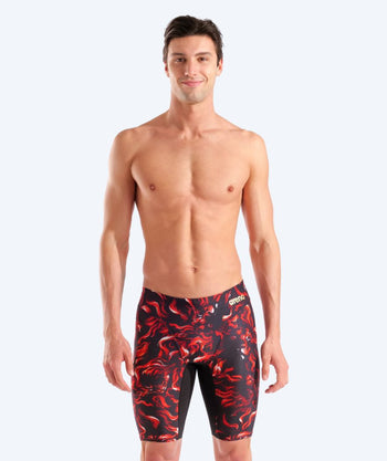 Arena lange Badehose für Herren - Graphic - Schwarz/Rot (Limited 2026)