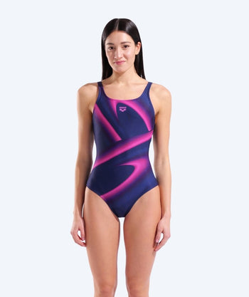 Arena Badeanzug für Damen - Flash - Dunkelblau/rosa